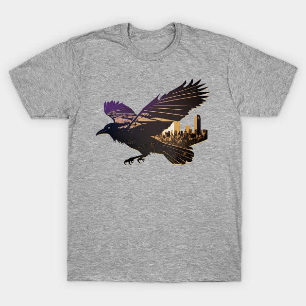 Baltimore Raven City Skyline in Silhouette T-Shirt by 20th Century Tees